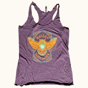 Heathered Purple Keller Williams Owl Tri-Blend Racerback Tank Top - Never Worn